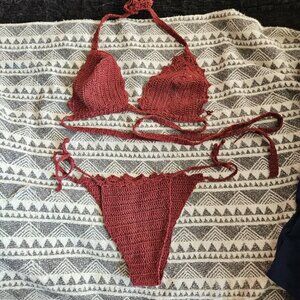 Womens Hand Knitted Bikini From Mexico
